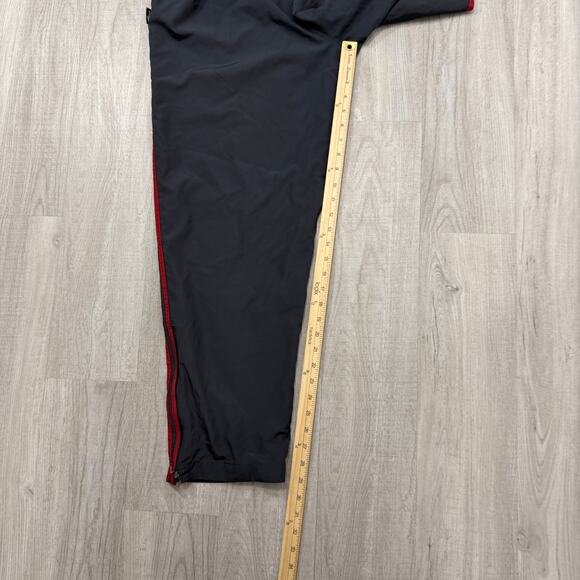 Vintage Adidas Windbreaker Track Pants Men's Large Gray Red Striped y2k Soccer - Picture 9 of 11
